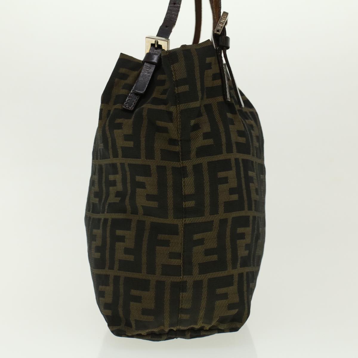 FENDI Zucca Canvas Shoulder Bag Black Brown 2228-26633-008 rd4980