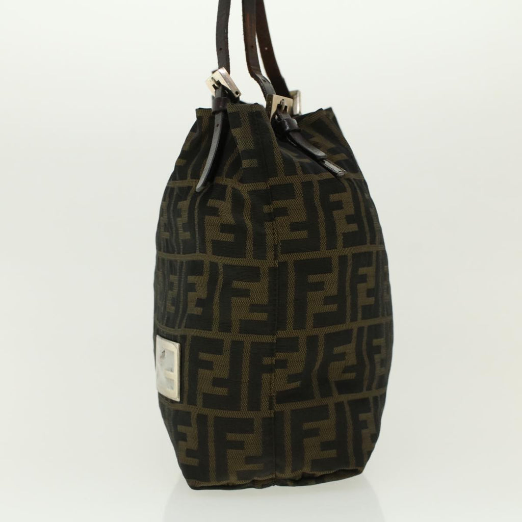 FENDI Zucca Canvas Shoulder Bag Black Brown 2228-26633-008 rd4980