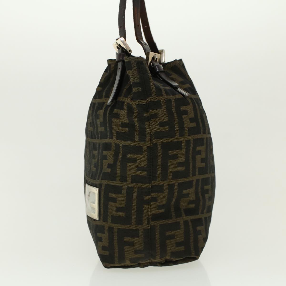 FENDI Zucca Canvas Shoulder Bag Black Brown 2228-26633-008 rd4980