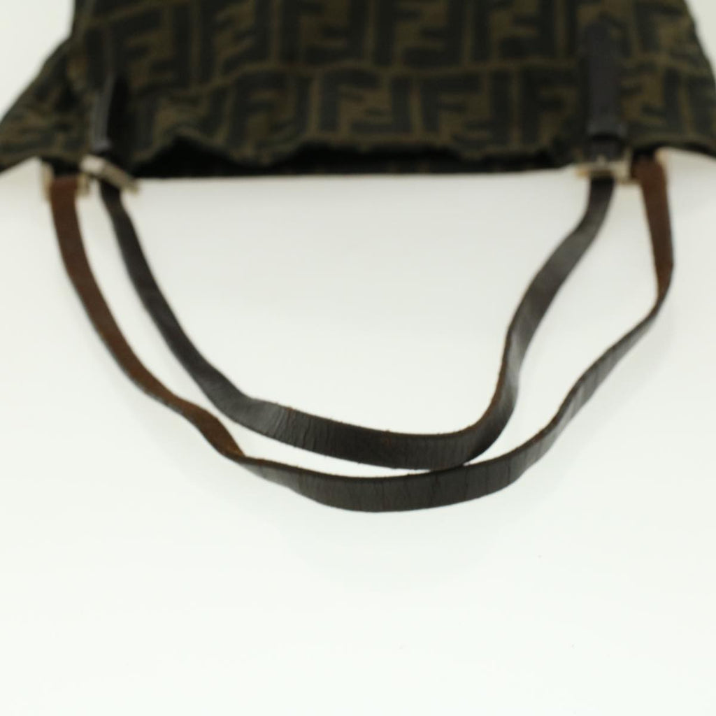 FENDI Zucca Canvas Shoulder Bag Black Brown 2228-26633-008 rd4980