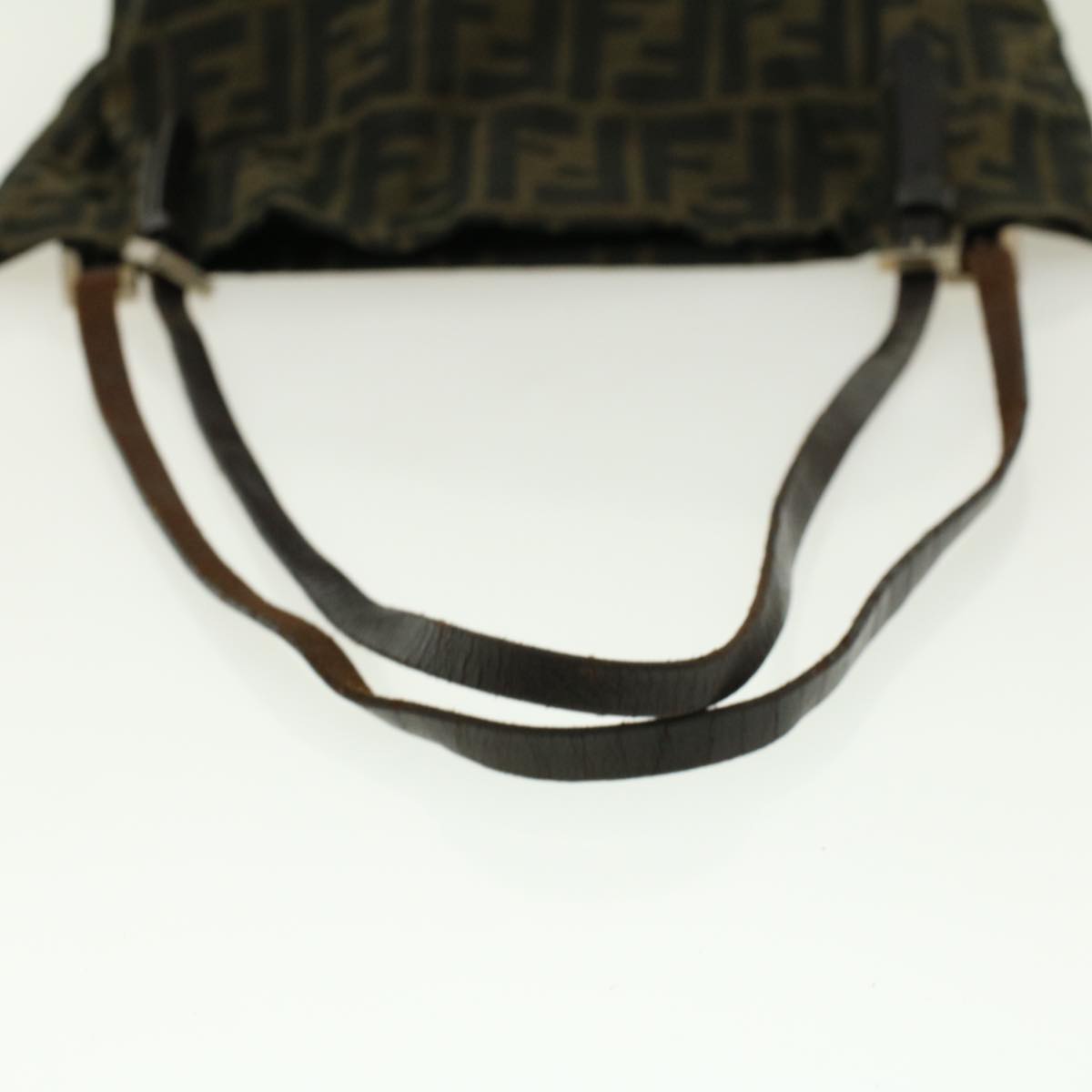 FENDI Zucca Canvas Shoulder Bag Black Brown 2228-26633-008 rd4980