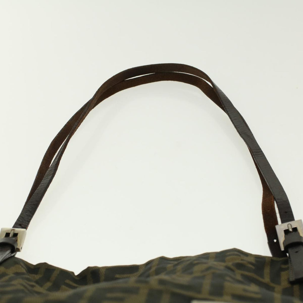 FENDI Zucca Canvas Shoulder Bag Black Brown 2228-26633-008 rd4980
