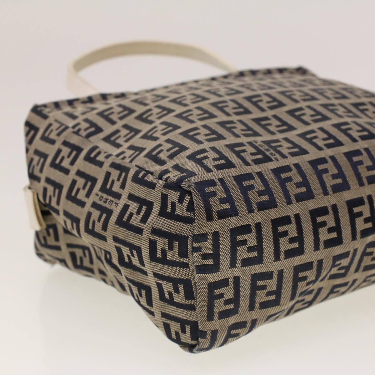 FENDI Zucchino Canvas Hand Bag Navy 2415 8N0000-028 rd5029
