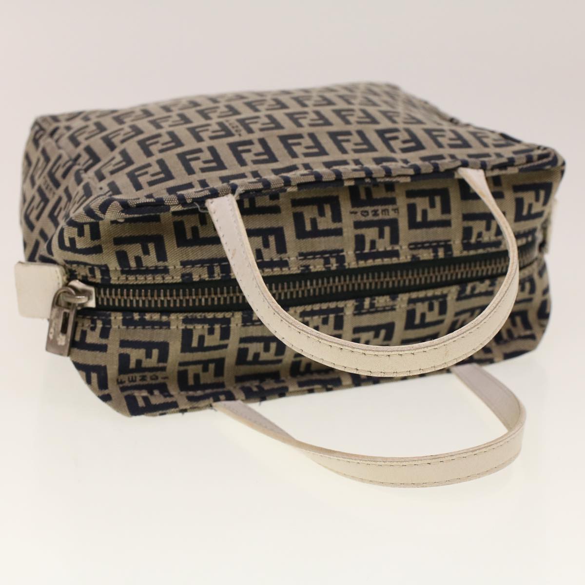 FENDI Zucchino Canvas Hand Bag Navy 2415 8N0000-028 rd5029