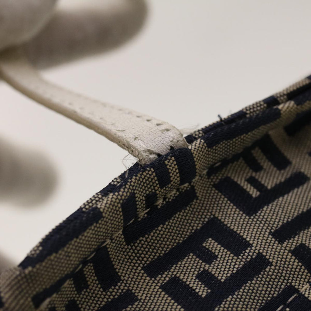 FENDI Zucchino Canvas Hand Bag Navy 2415 8N0000-028 rd5029