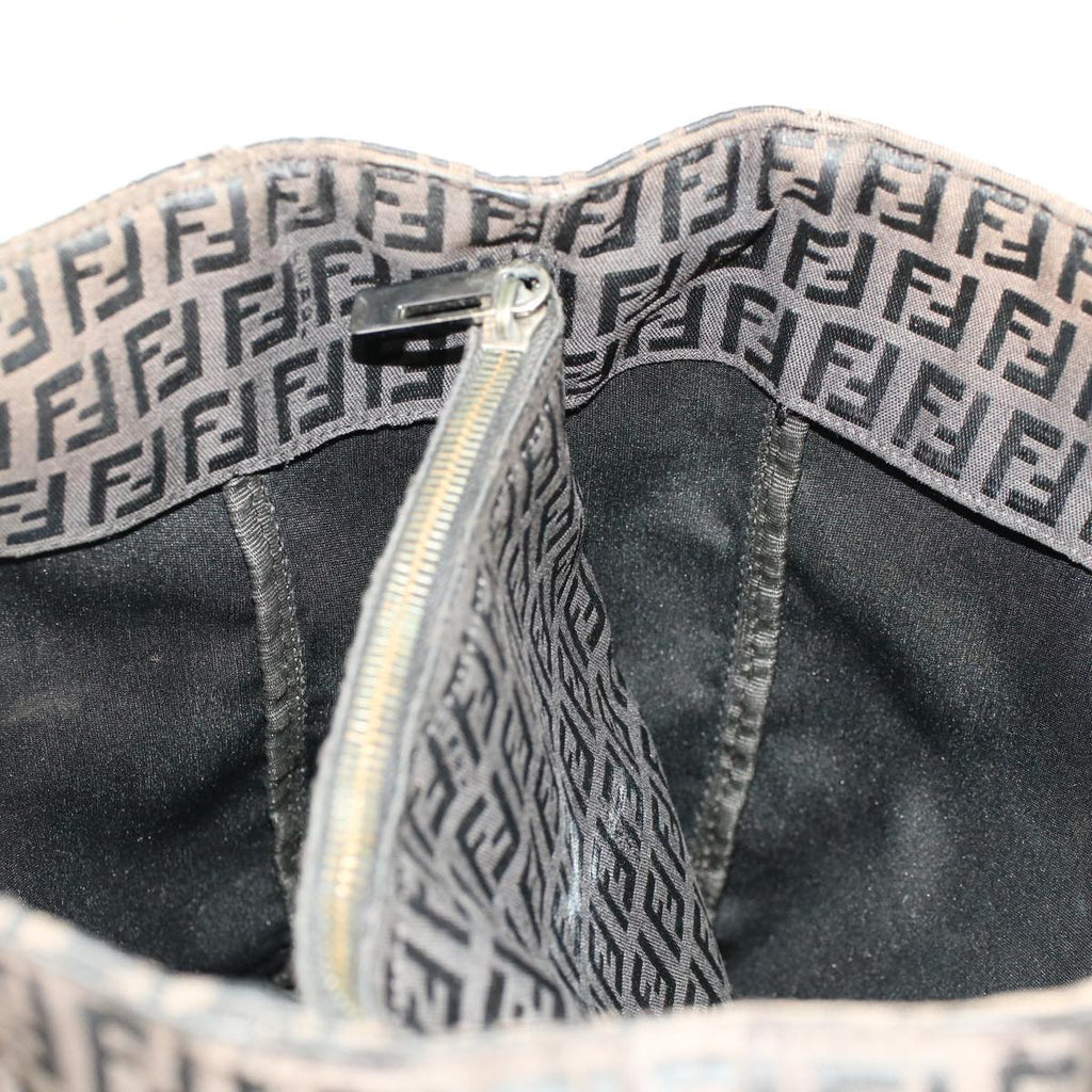 FENDI Zucchino Canvas Tote Bag Black 32028BH019028 rd5035
