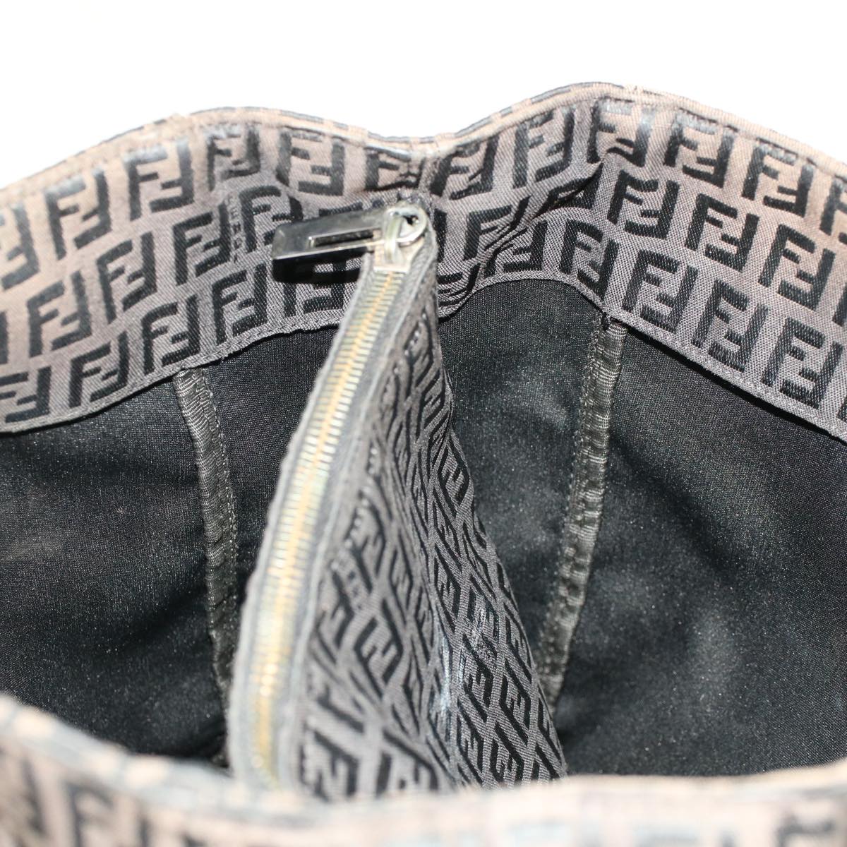 FENDI Zucchino Canvas Tote Bag Black 32028BH019028 rd5035