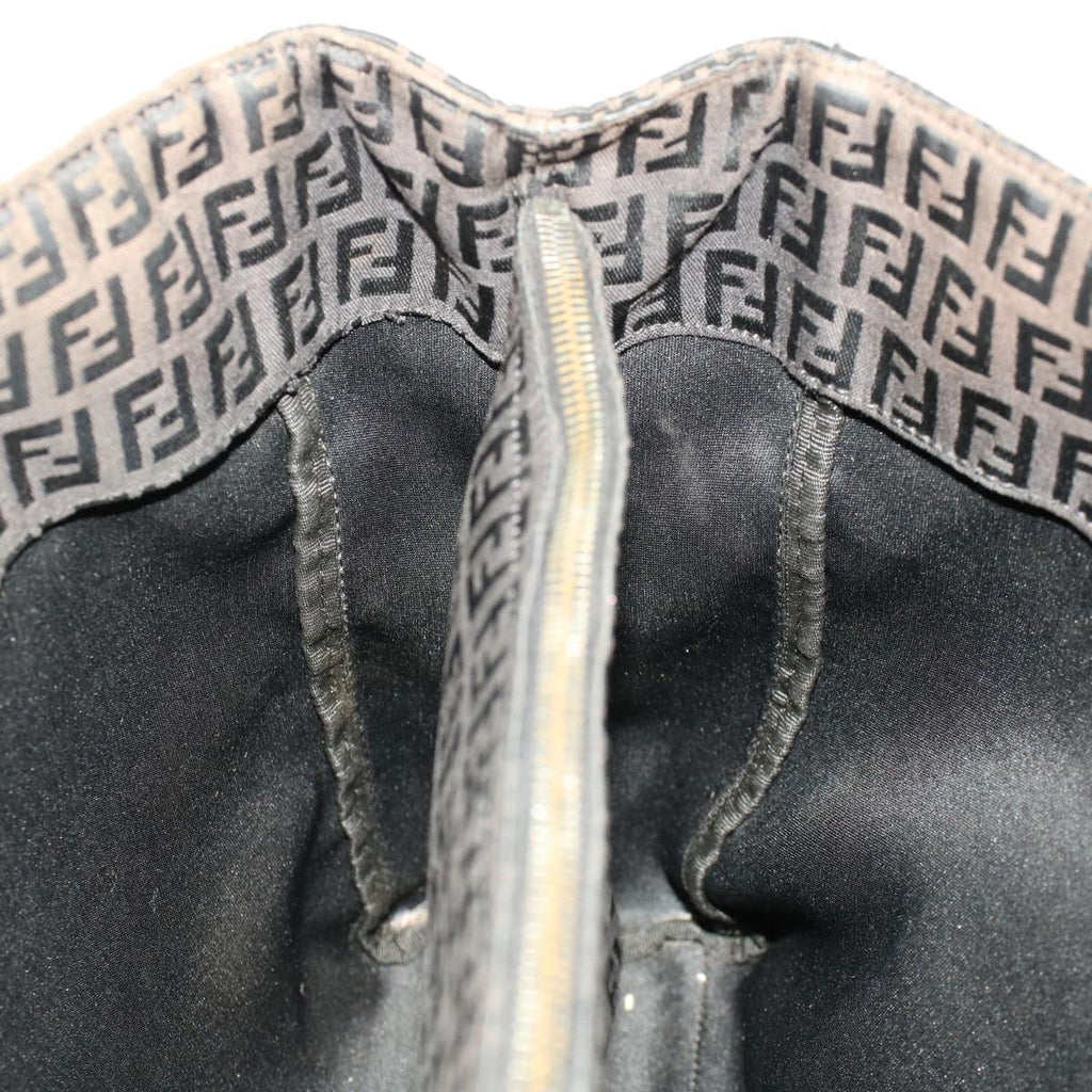 FENDI Zucchino Canvas Tote Bag Black 32028BH019028 rd5035