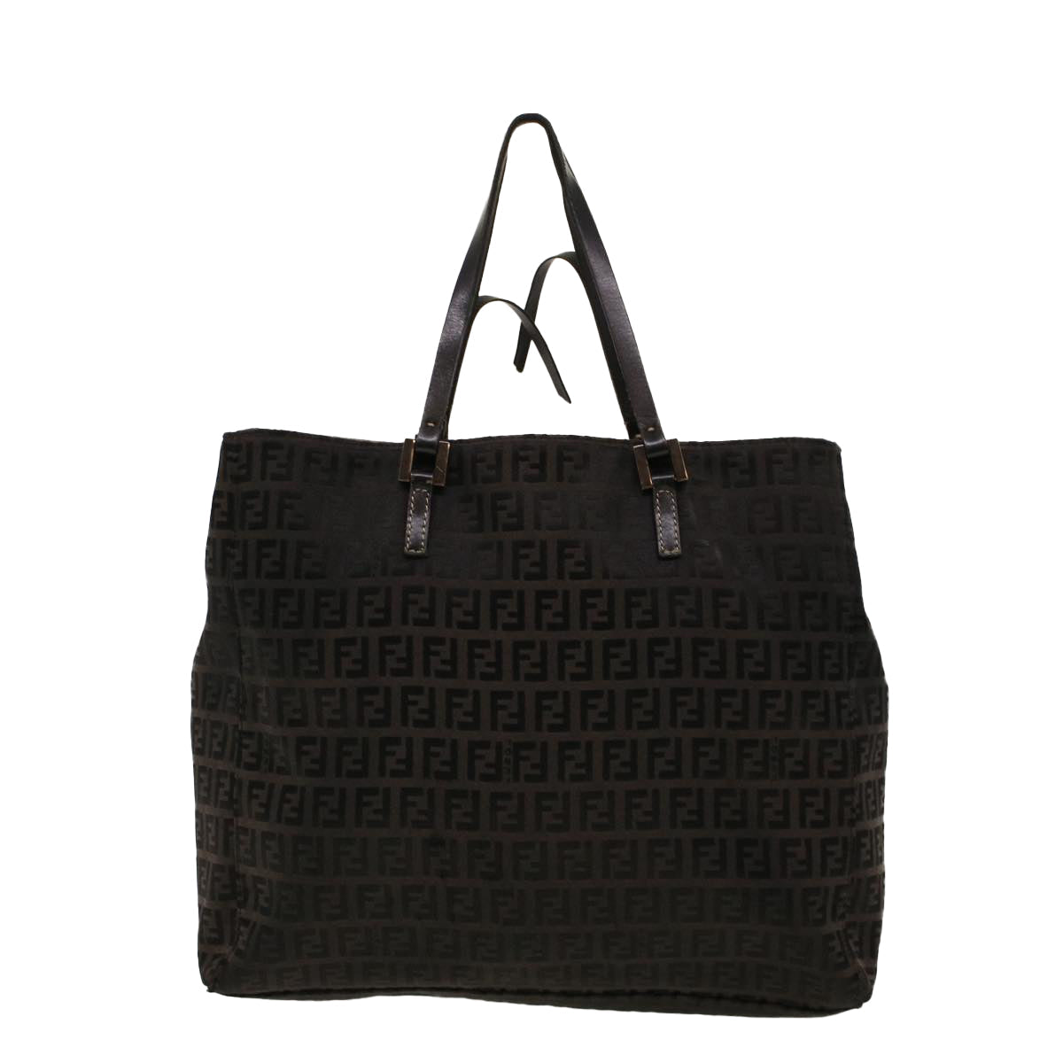 FENDI Zucchino Canvas Tote Bag Black 32028BH019028 rd5035