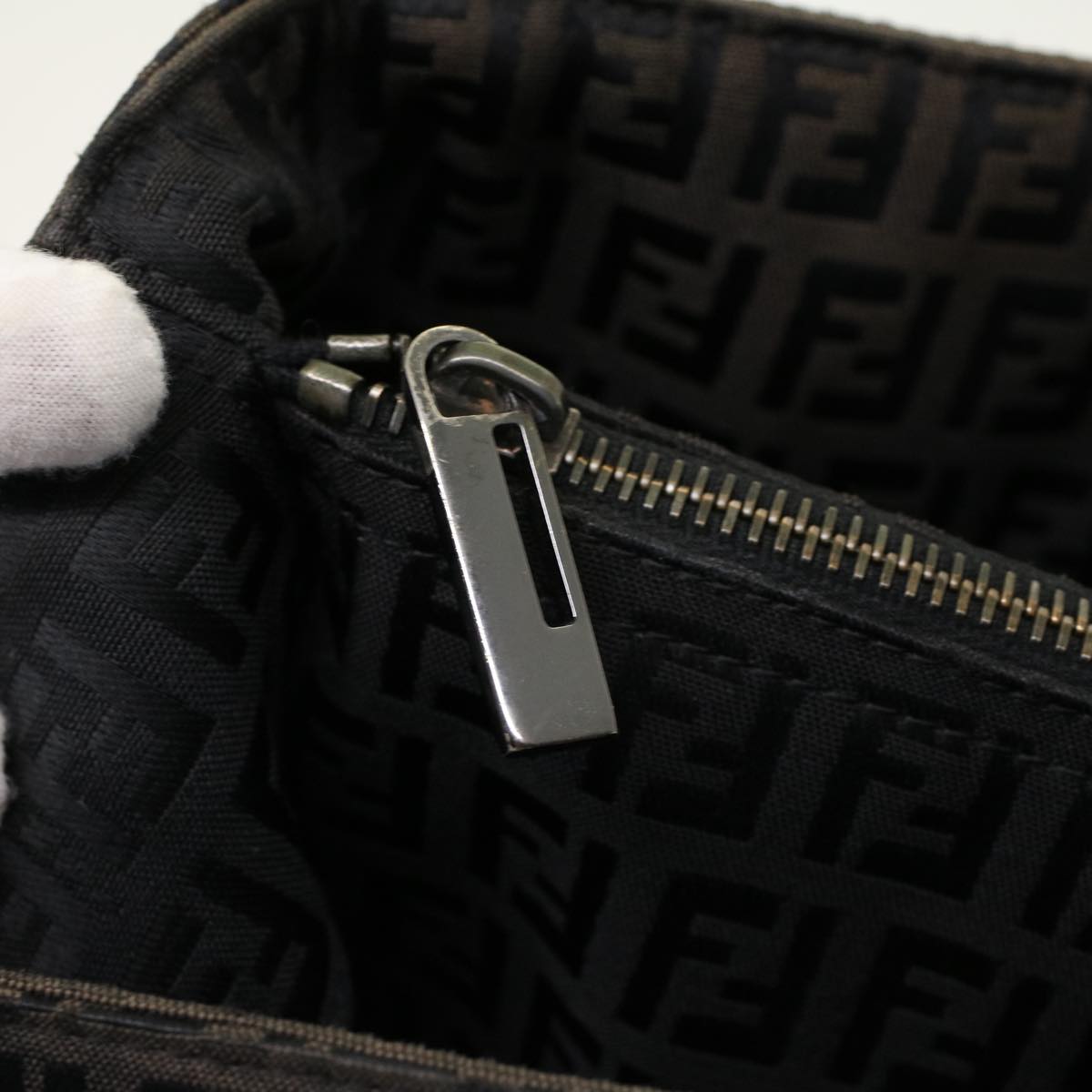 FENDI Zucchino Canvas Tote Bag Black 32028BH019028 rd5035