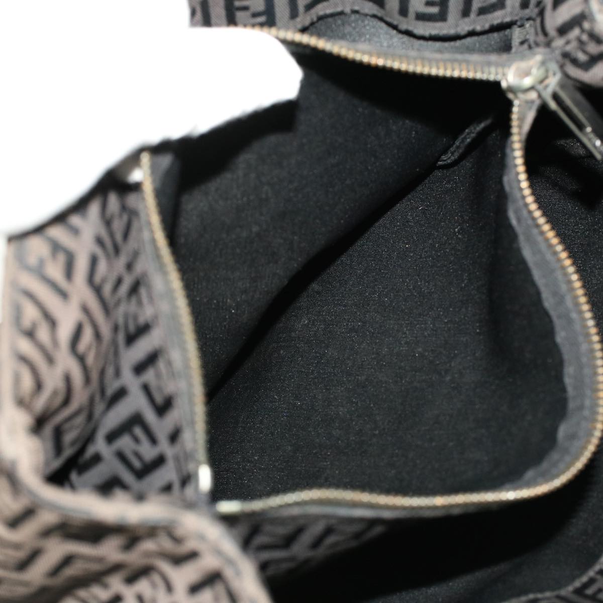 FENDI Zucchino Canvas Tote Bag Black 32028BH019028 rd5035