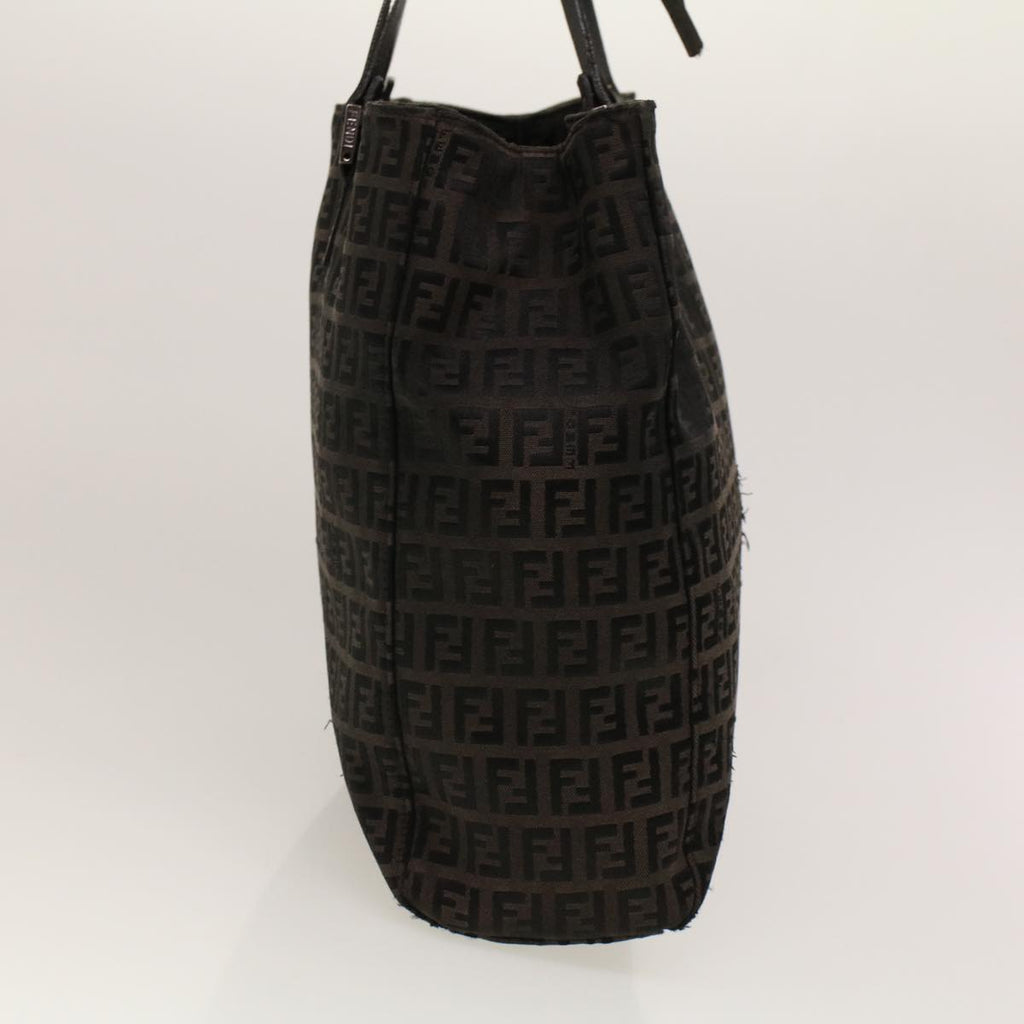 FENDI Zucchino Canvas Tote Bag Black 32028BH019028 rd5035