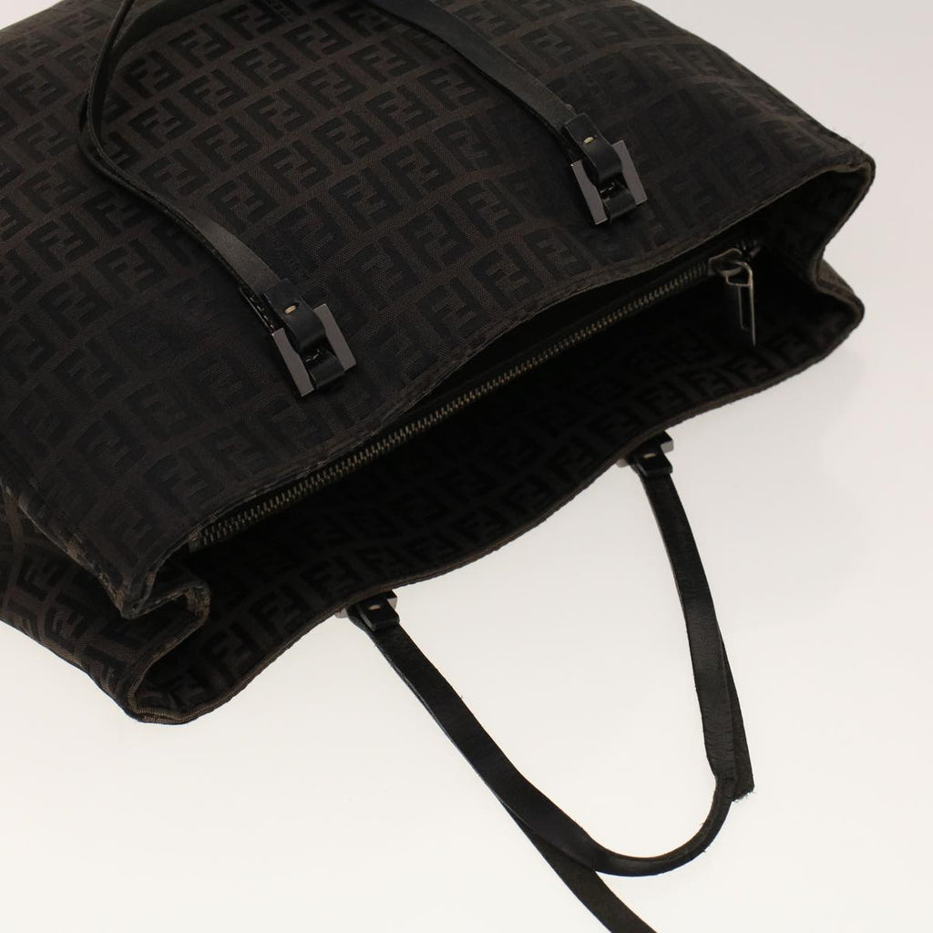 FENDI Zucchino Canvas Tote Bag Black 32028BH019028 rd5035