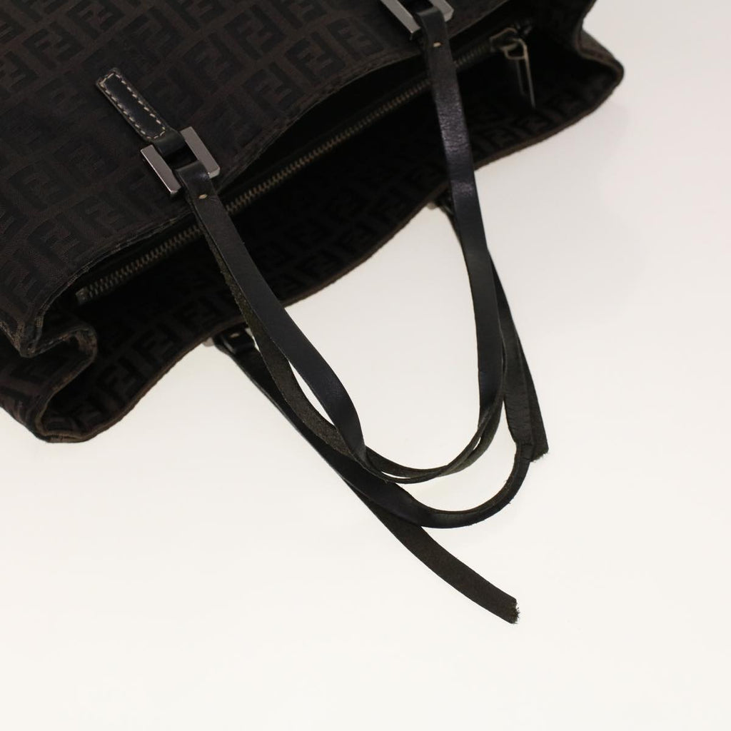 FENDI Zucchino Canvas Tote Bag Black 32028BH019028 rd5035