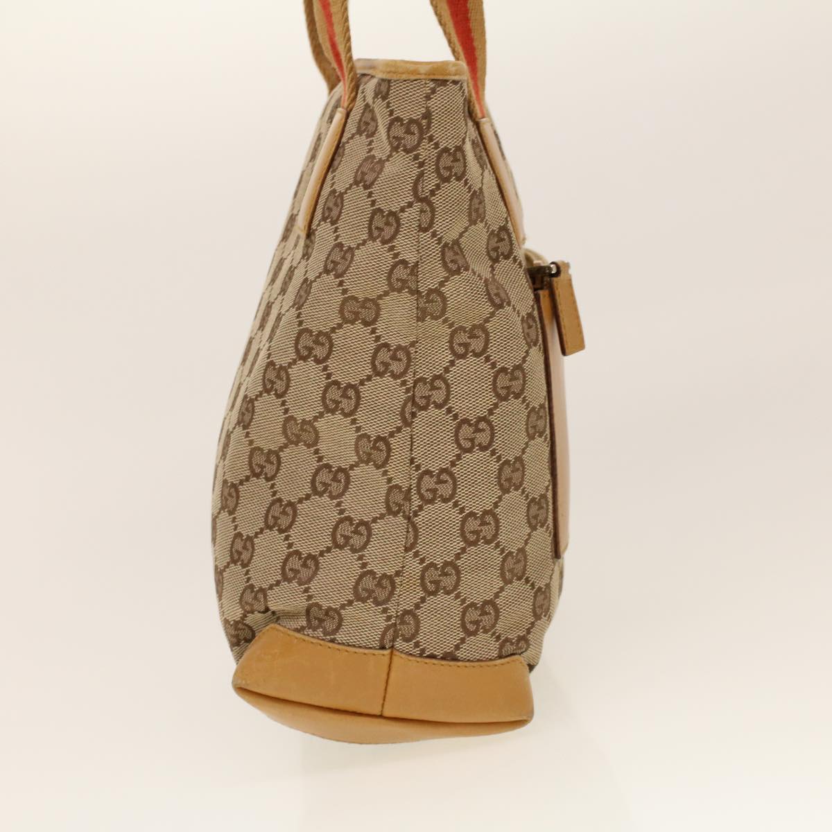 GUCCI GG Canvas Sherry Line Tote Bag Beige Red 019 0402 1705 rd5046