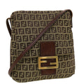 FENDI Zucchino Canvas Shoulder Bag Brown 2228-8BT075-TN9069 rd5064