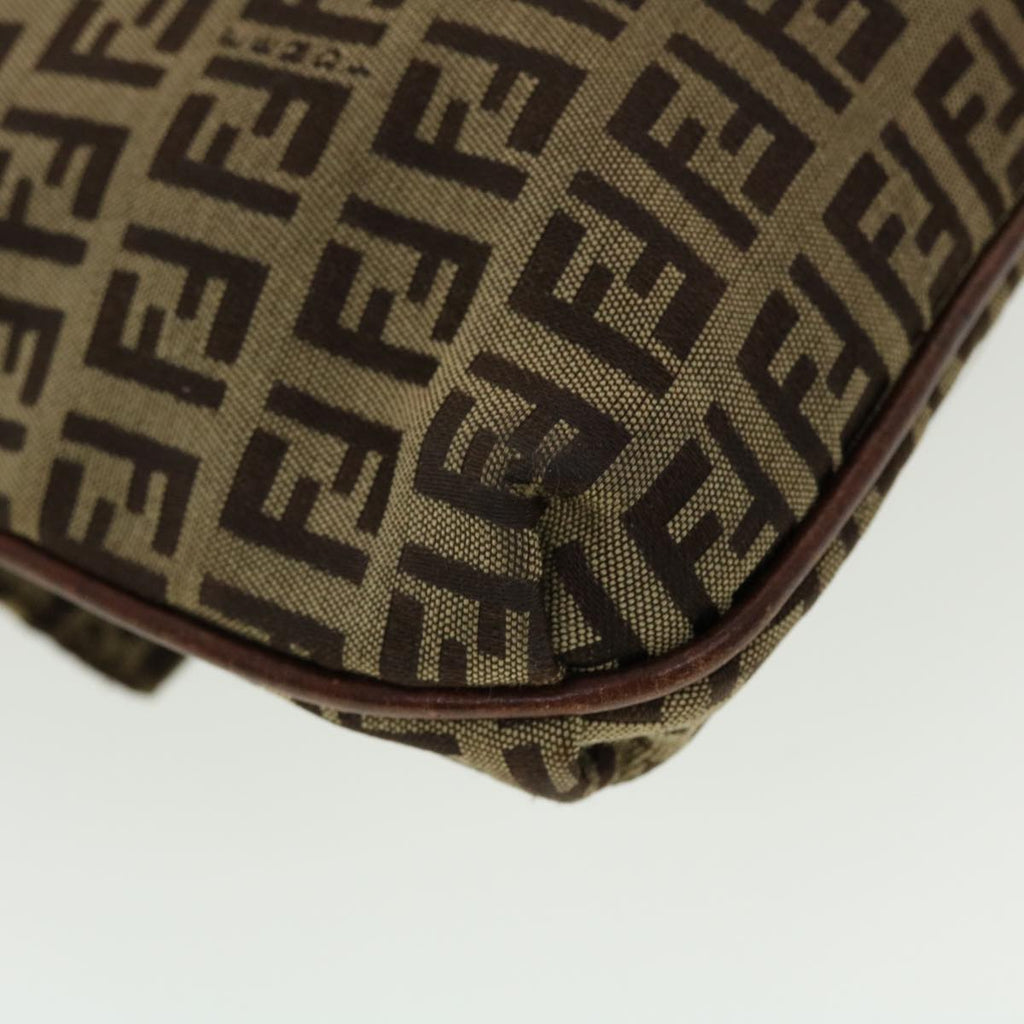 FENDI Zucchino Canvas Shoulder Bag Brown 2228-8BT075-TN9069 rd5064