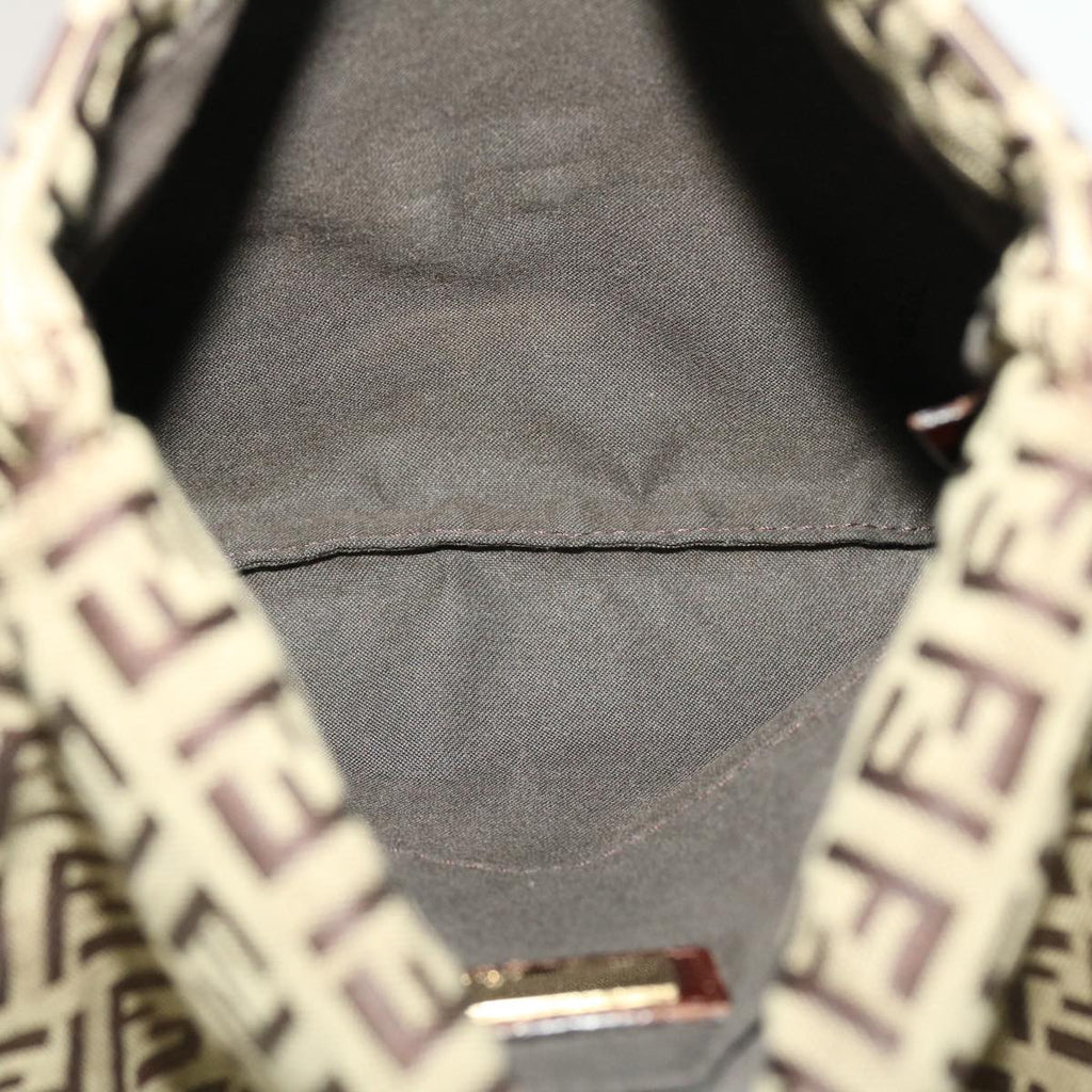 FENDI Zucchino Canvas Shoulder Bag Brown 2228-8BT075-TN9069 rd5064