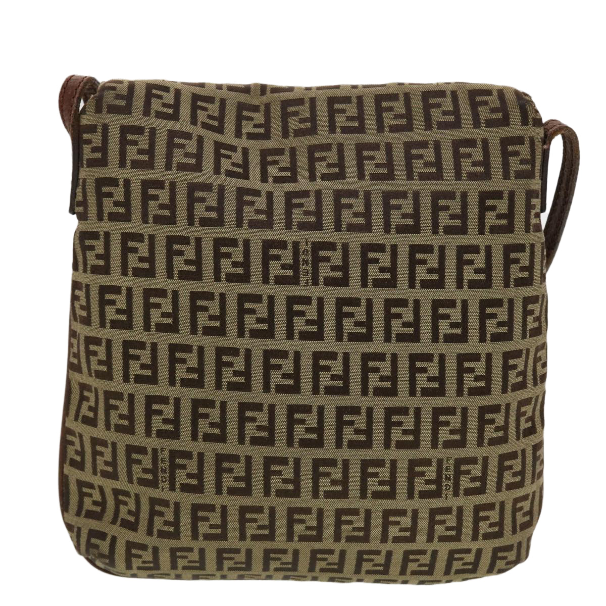 FENDI Zucchino Canvas Shoulder Bag Brown 2228-8BT075-TN9069 rd5064