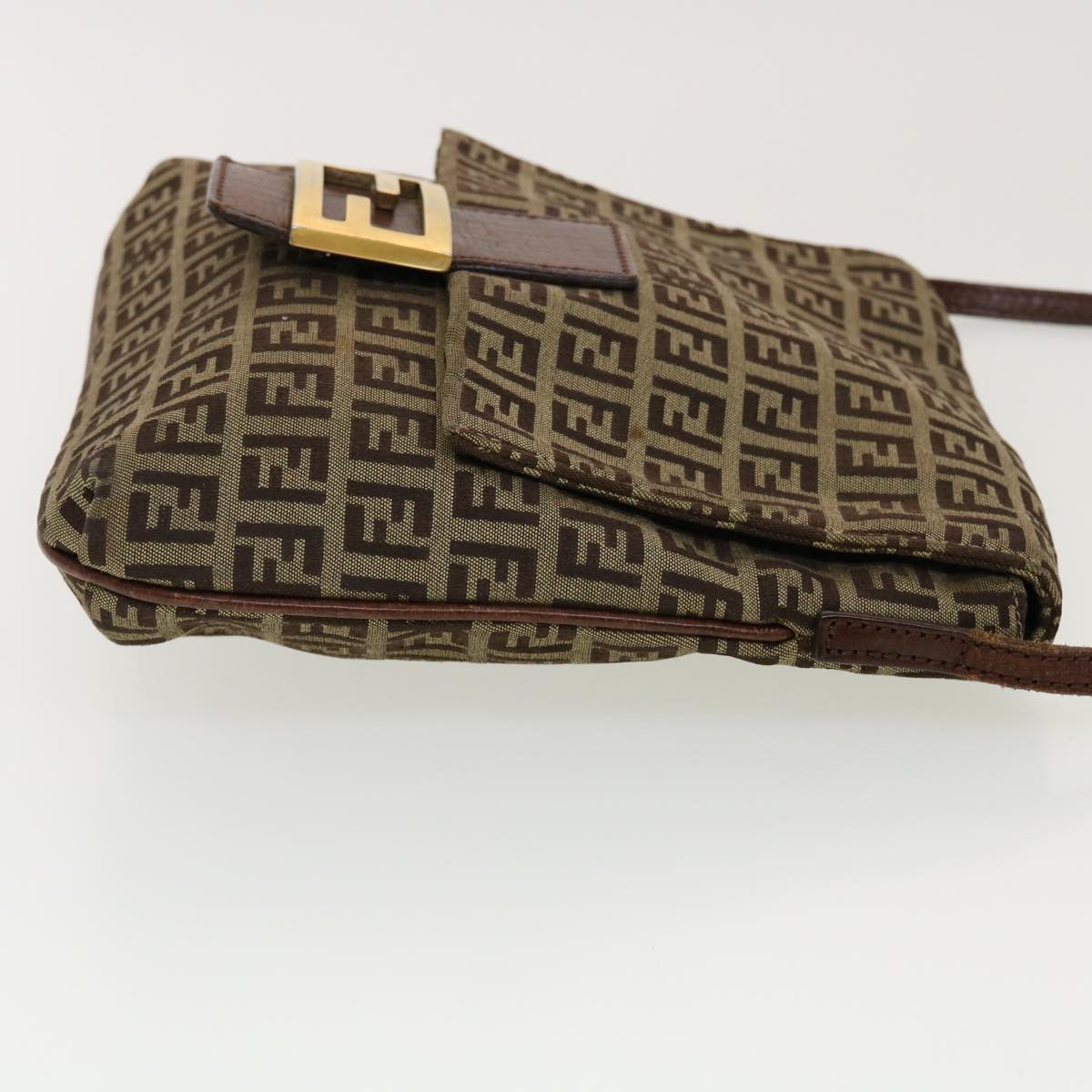 FENDI Zucchino Canvas Shoulder Bag Brown 2228-8BT075-TN9069 rd5064
