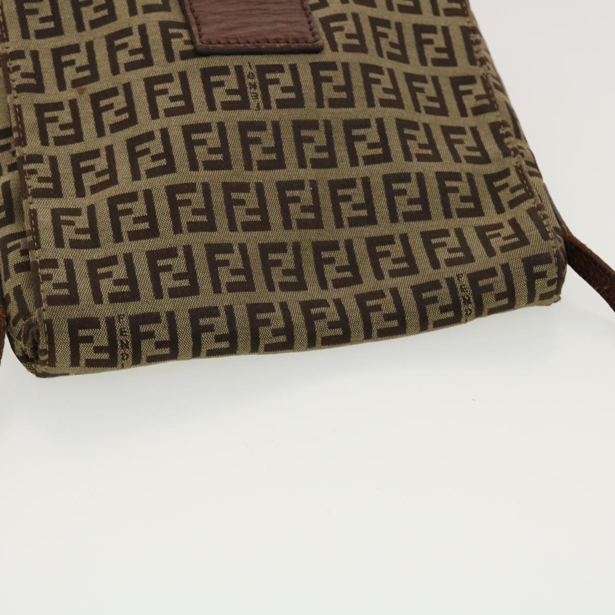 FENDI Zucchino Canvas Shoulder Bag Brown 2228-8BT075-TN9069 rd5064