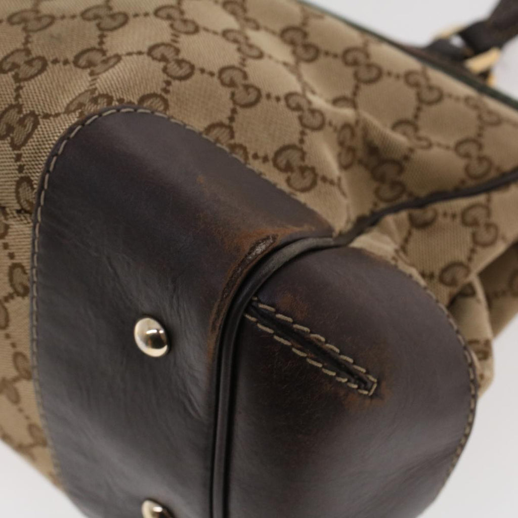 GUCCI GG Canvas Web Sherry Line Tote Bag Beige Green Red 257063 rd5144