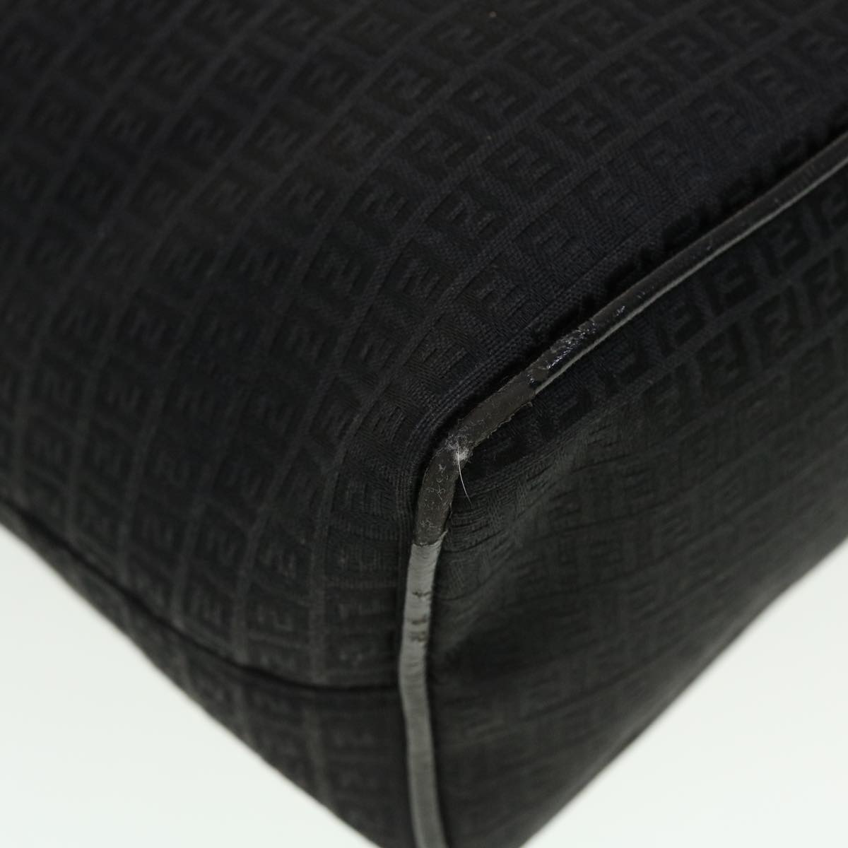 FENDI Zucchino Canvas Tote Bag Black 2415-8BH051-029 rd5147