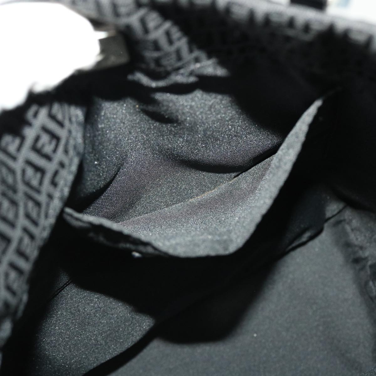 FENDI Zucchino Canvas Tote Bag Black 2415-8BH051-029 rd5147