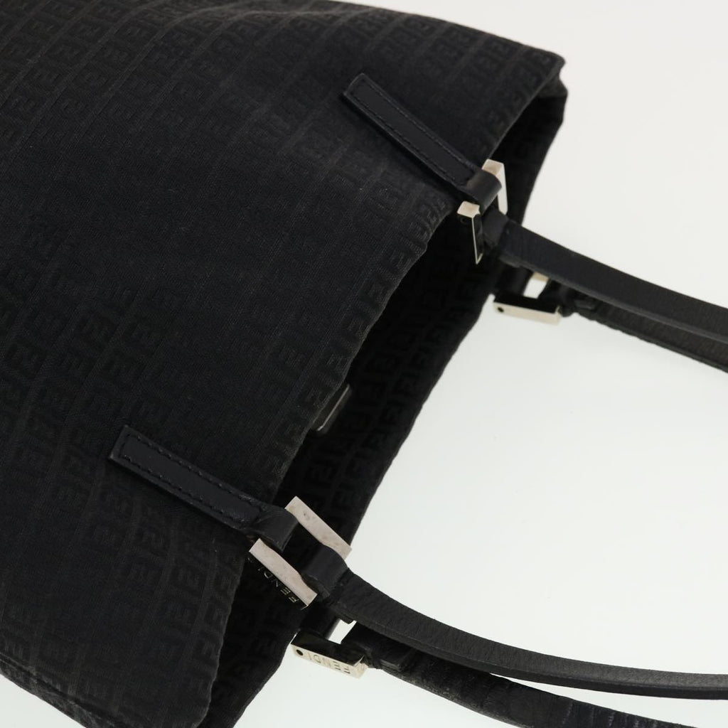 FENDI Zucchino Canvas Tote Bag Black 2415-8BH051-029 rd5147