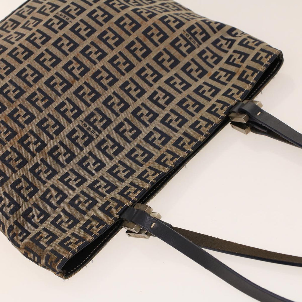 FENDI Zucchino Canvas Tote Bag Navy 2262-16457-018 rd5151