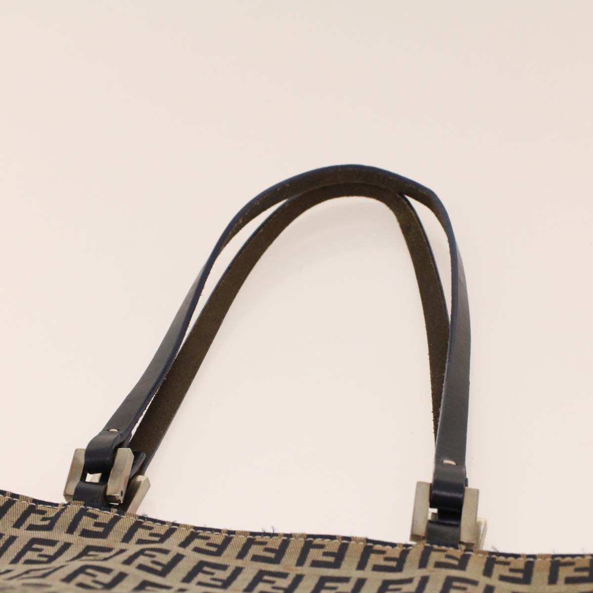 FENDI Zucchino Canvas Tote Bag Navy 2262-16457-018 rd5151
