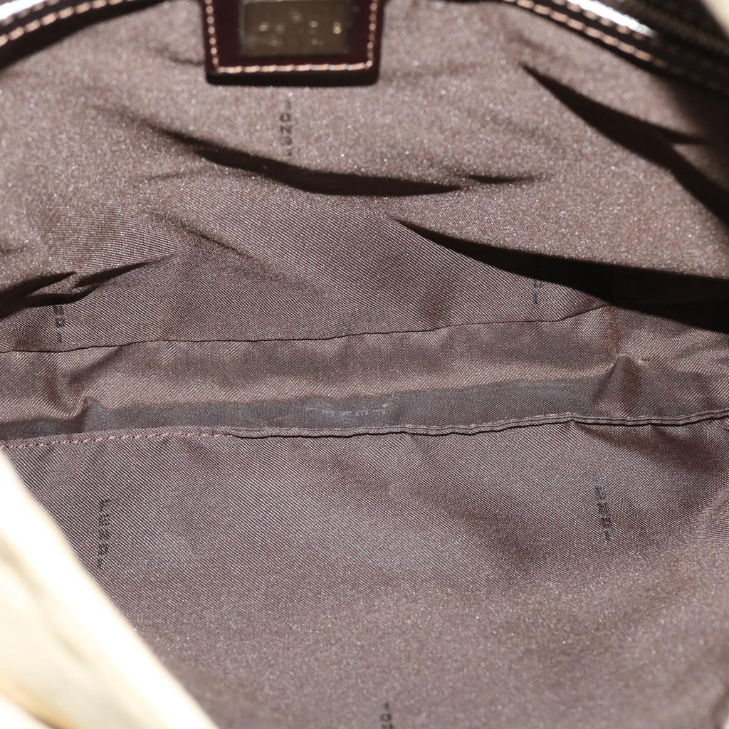 FENDI Zucca Canvas Mamma Baguette Shoulder Bag Beige 2211 26727 008 rd5152