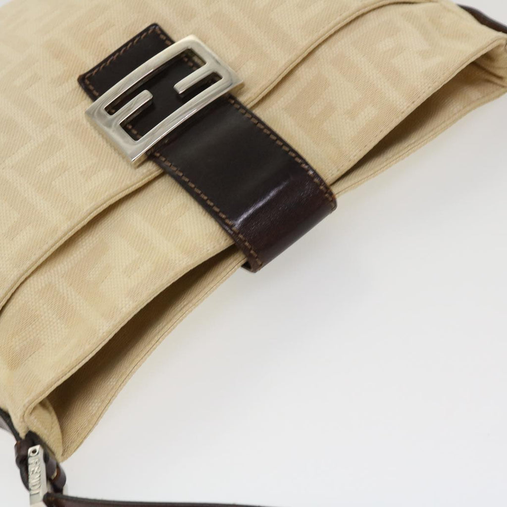 FENDI Zucca Canvas Mamma Baguette Shoulder Bag Beige 2211 26727 008 rd5152
