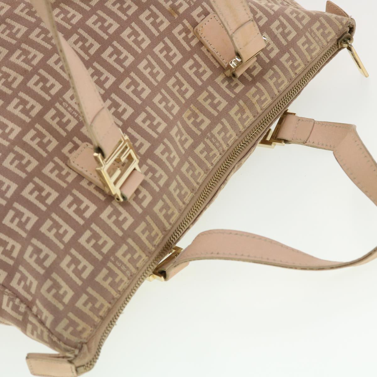 FENDI Zucchino Canvas Hand Bag Pink 2201-8BH138-LPN-068 rd5154