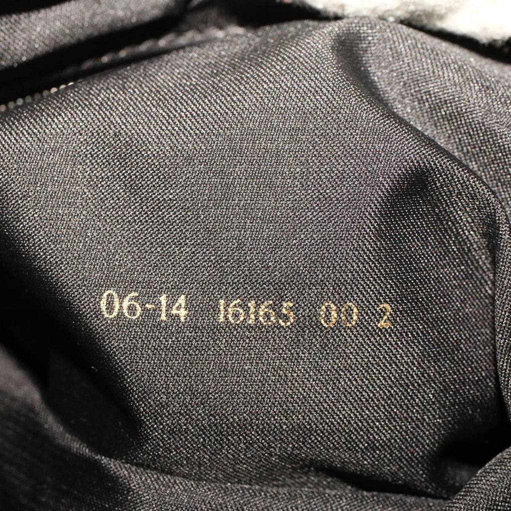 FENDI Zucchino Canvas Shoulder Bag Black rd5155