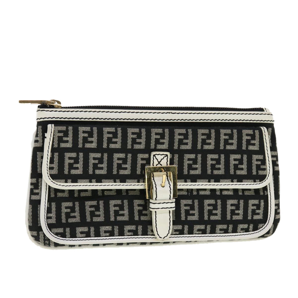 FENDI Zucchino Canvas Pouch Black rd5157