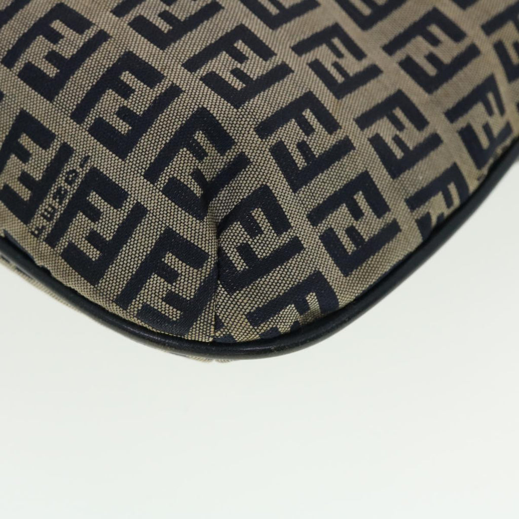 FENDI Zucchino Canvas Mamma Baguette Shoulder Bag Navy 83164900012 rd5160