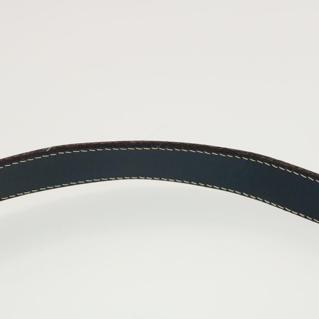 FENDI Zucchino Canvas Mamma Baguette Shoulder Bag Navy 83164900012 rd5160