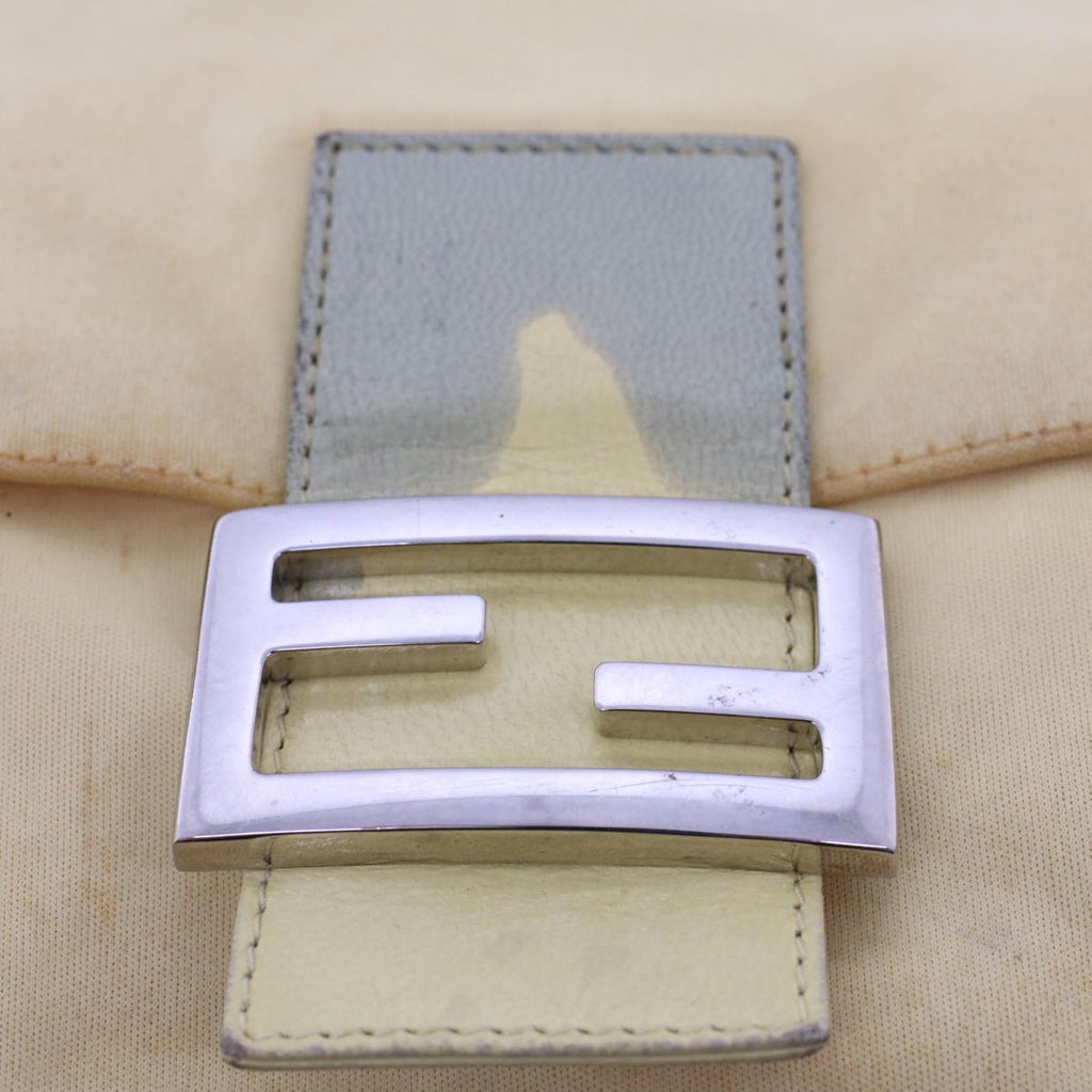 FENDI Mamma Baguette Shoulder Bag Nylon Yellow 2321.26325.018 rd5161