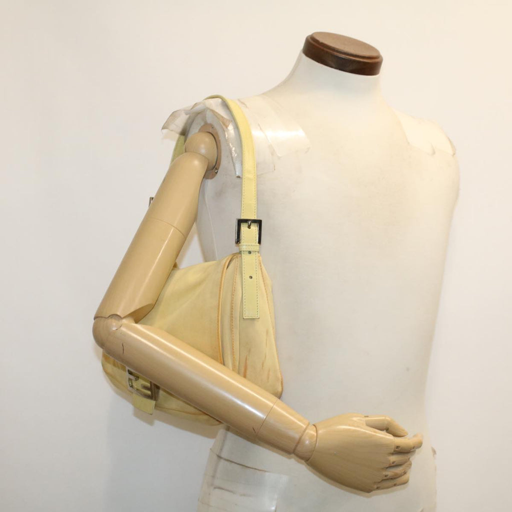 FENDI Mamma Baguette Shoulder Bag Nylon Yellow 2321.26325.018 rd5161