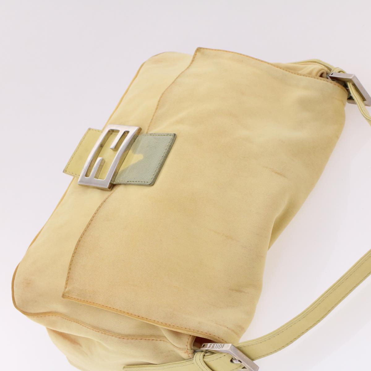 FENDI Mamma Baguette Shoulder Bag Nylon Yellow 2321.26325.018 rd5161
