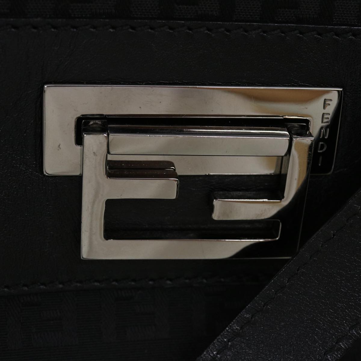 FENDI Zucchino Canvas Tote Bag Black rd5163