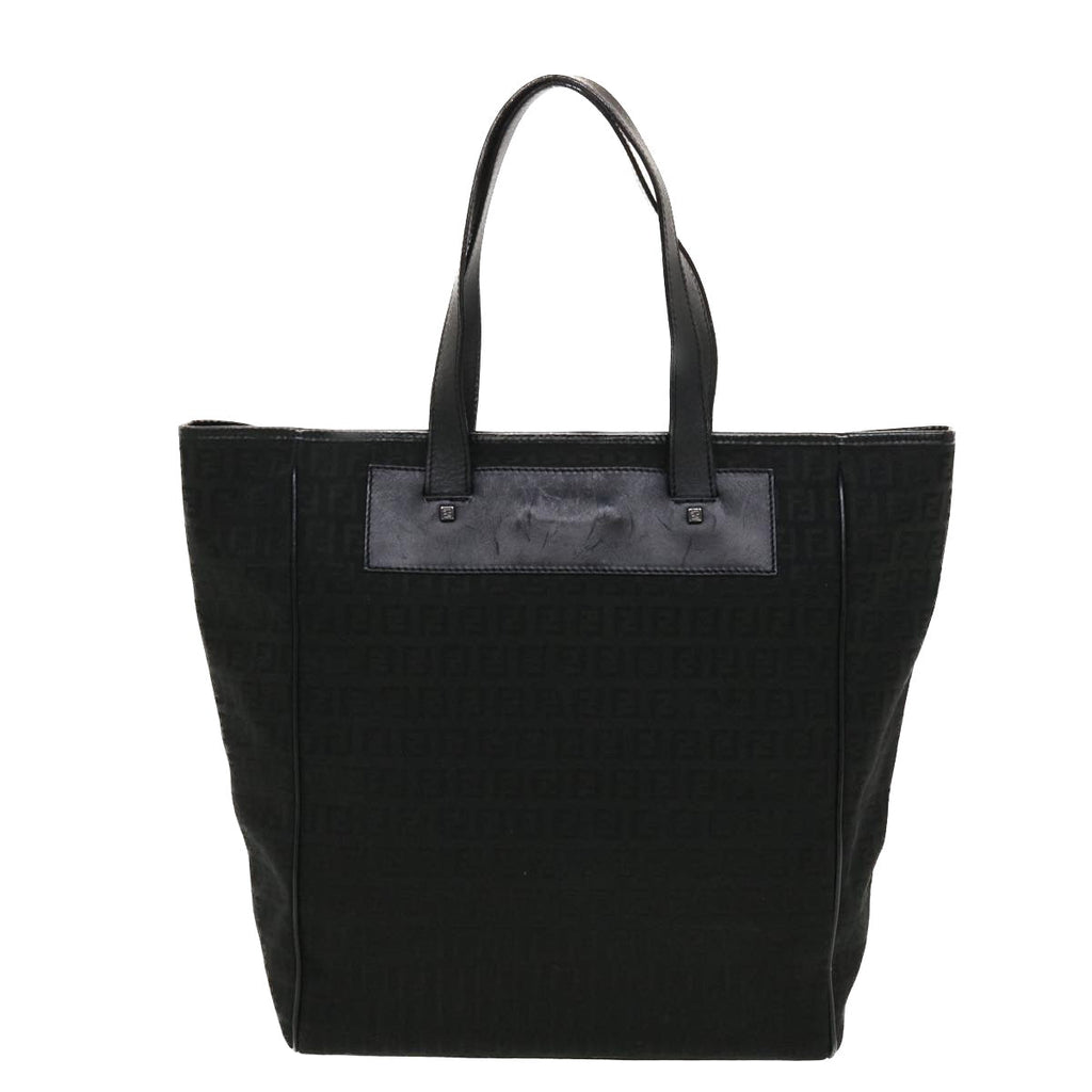 FENDI Zucchino Canvas Tote Bag Black rd5163