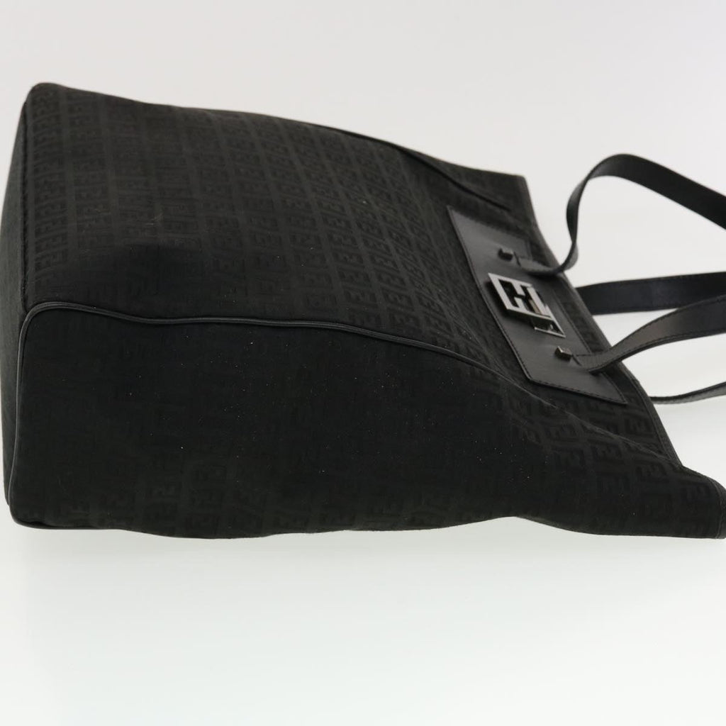 FENDI Zucchino Canvas Tote Bag Black rd5163