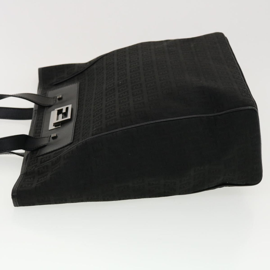 FENDI Zucchino Canvas Tote Bag Black rd5163