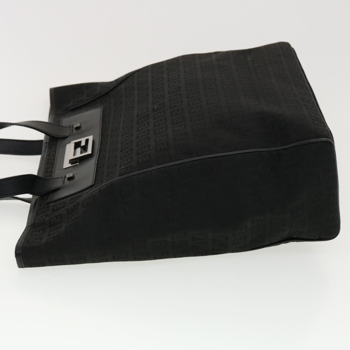FENDI Zucchino Canvas Tote Bag Black rd5163