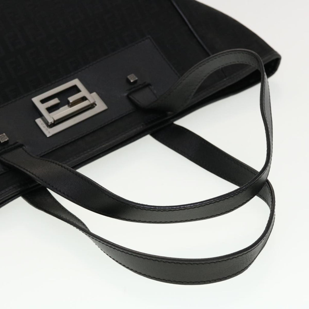 FENDI Zucchino Canvas Tote Bag Black rd5163
