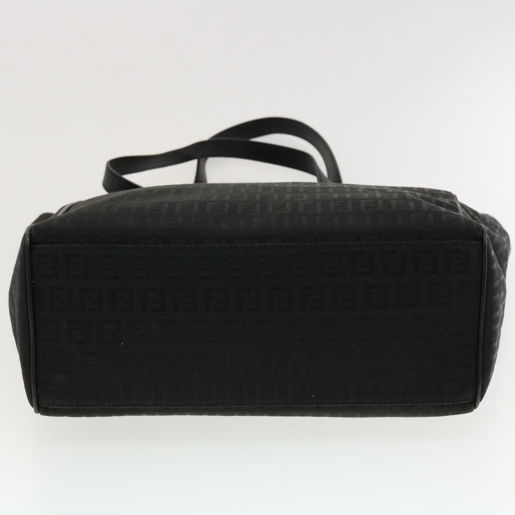 FENDI Zucchino Canvas Tote Bag Black rd5163