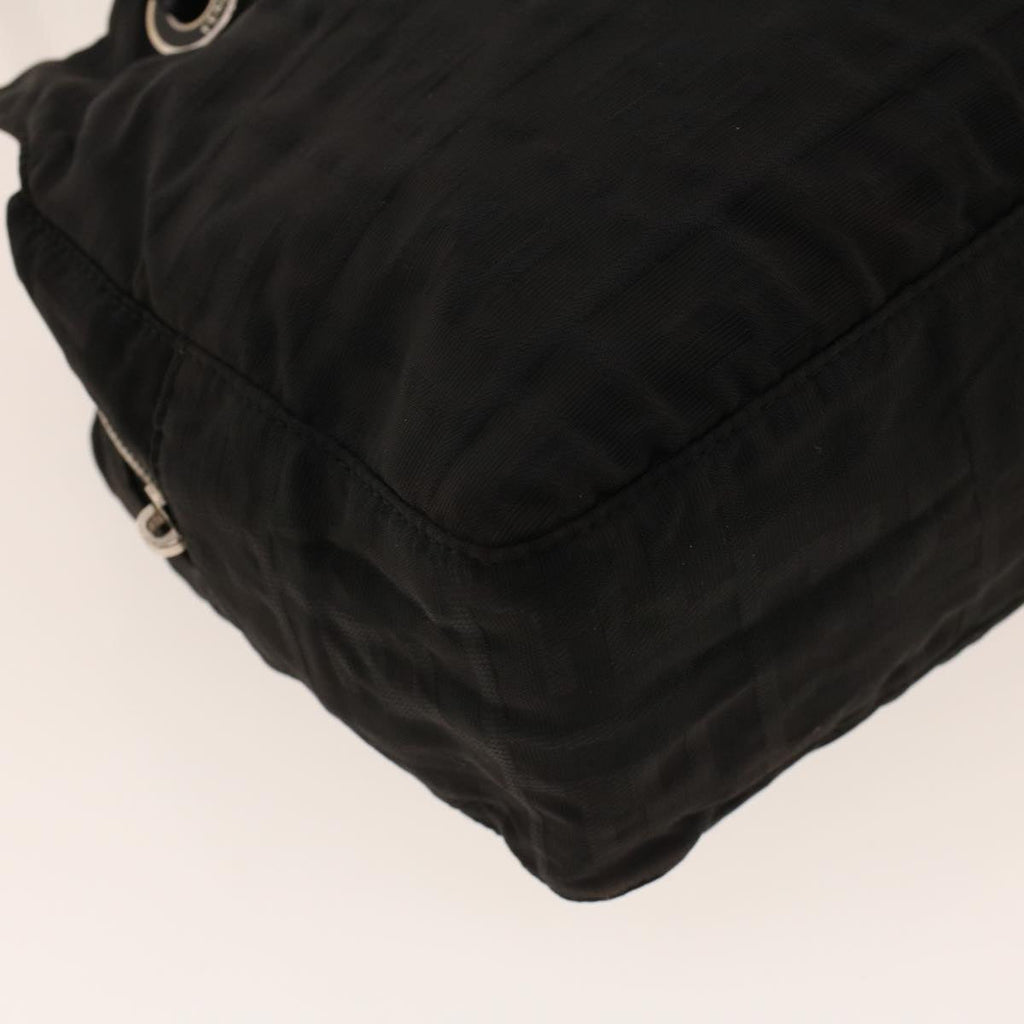 FENDI Zucca Canvas Shoulder Bag Black 222826619 rd5166