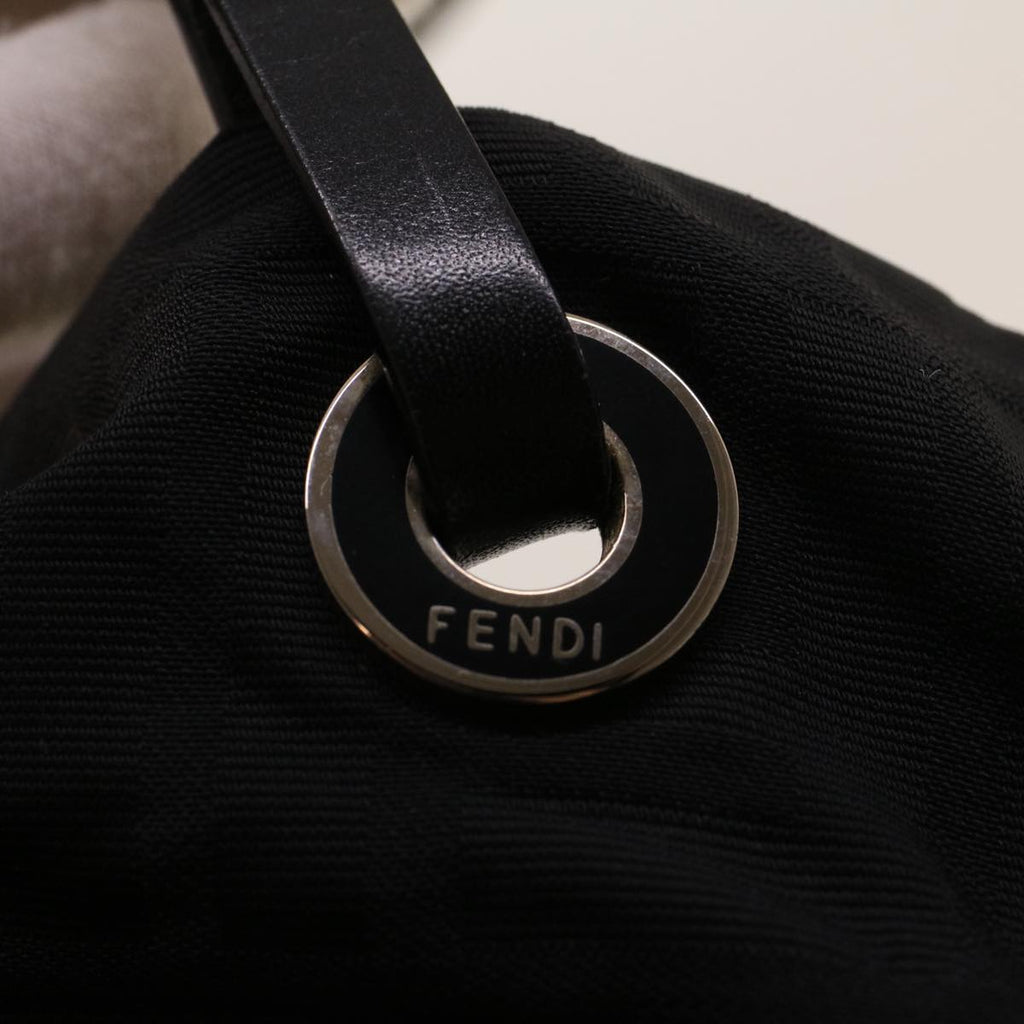 FENDI Zucca Canvas Shoulder Bag Black 222826619 rd5166